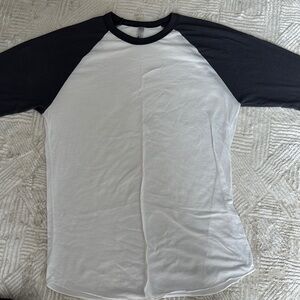 American Apparel Black and White Short Sleeve Tee